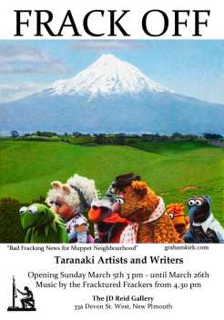 Frack Off show poster 5 to 26 march 2017 opening 5march 3pm