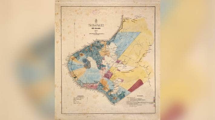 Parihaka Taranaki map 1879